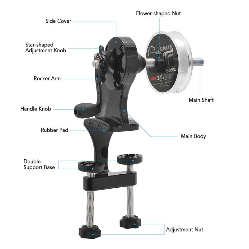 ABJX أداة لف خيط الصيد المحمول - مراجعة Fishing Line Spool وسعره